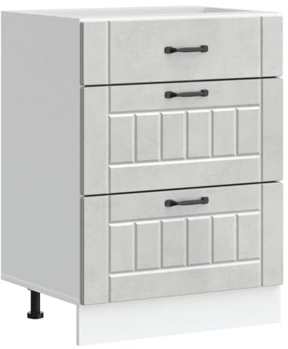pokgdf Armoire de cuisinière peu encombrante pour petites cuisines en bois avec surface lisse, meuble encastrable avec pieds réglables en hauteur pour four et micro-ondes et grande