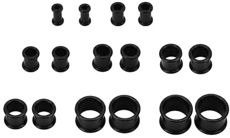 16 Pcs Silicone Double Flare Ear Tunnels 8 Sizes 6mm-20mm Gauge Plugs
