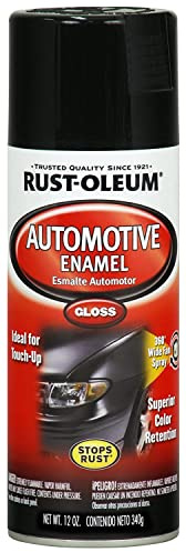 Rust-Oleum 252462 Automotive Enamel Spray Paint, 12 oz, Gloss Black
