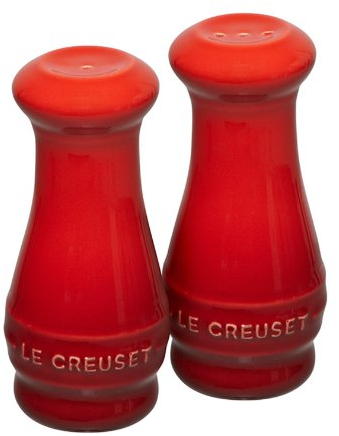Le Creuset Salt and Pepper Shakers, Ceramics, Red