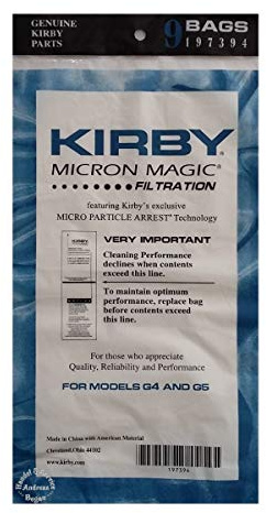 Original Kirby Sacchetti Ffiltro 9 pack G3 G4 G5 G6 G7 G8 G10 Sentria (197394)