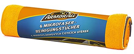 Armor All 6 Mikrofaser-Reinigungstücher GAA40062GC, fusselfrei, streifenfrei, pflegeleicht