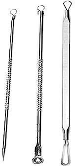 Set di 3 strumenti professionali e di qualità per rimozione di punti neri in acciaio inox.