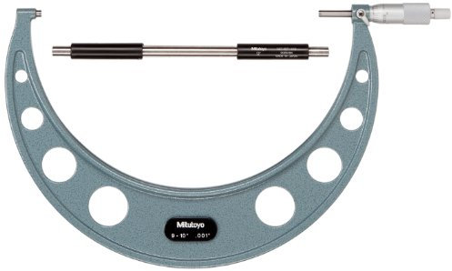 Mitutoyo 103-205 Series-103 Bügelmessschraube mit Ratschenanschlag, 71,1-73,7 cm Reichweite, 0,001 Zoll Abstufung