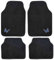 Alfombra para suelo de coche 4 piezas antideslizante alfombrillas coche universales bordada mariposas azules