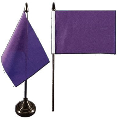 Flaggenfritze® Tischflagge Einfarbig Lila - 10 x 15 cm