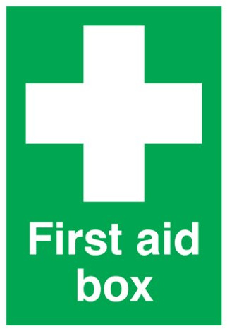 Signs & Labels ffa00851r Sign Junta, Caja de Primeros Auxilios