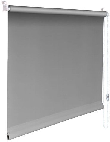 Sonnenschutz-HH - Mini-Rollo Minirollo Klemmfix Klemmrollo Kettenzugrollo Breite x Höhe STOFFMAß 35x140 cm - 35 x 140 cm – GRAU Sichtschutzrollo Sichtschutz-Rollo Fensterrollo Easy&Fix montiert Seitenzugrollo inkl. Klemmträger/Klemmhalter