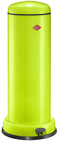 Wesco AbfallSMLR Big Baseboy Abfallsammler, Edelstahl, Limegreen, 38 x 38 cm