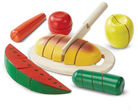 Melissa & Doug Cut & Slice Wooden Play Food Set