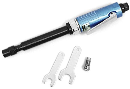 Professional Stabschleifer Druckluft Geradeschleifer (6.35mm 1/4 und 3mm 1/8) Lang Mini Neu Blau