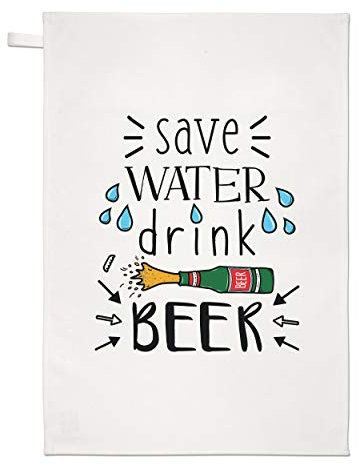 Save Wasser Getränk Bier Geschirrtuch Spüllappen