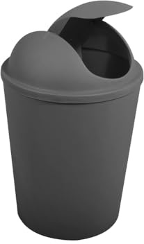 MSV Abfalleimer AKO 5,5 l mit Klappdeckel grau