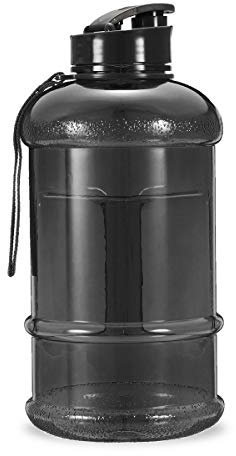 XIAOQBH Fahrradflasche 1.3L große Kapazitäts-Sport-Wasserflasche Kunststoff tragbare Kessel Outdoor Radfahren Camping Wandern Trinkwasserflasche Fahrrad Trinkflasche (Color : Black)
