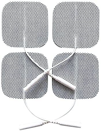 24 Stück selbstklebende Elektroden von der Marke ZEN-QI, 50x50 mm. Wiederverwendbar. Für TENS TIMS EMS Reizstrom-Geräte mit 2 mm-Stecker-Anschluss.