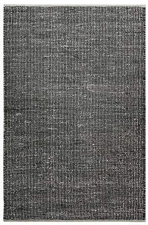 Wecon Home Teppich, Läufer, Kurzflor, nachhaltig, Natur, modern aus Jute und Wolle, bestens geeignet für Wohnzimmer, Flur » Toulouse « (80 x 150 cm, schwarz)