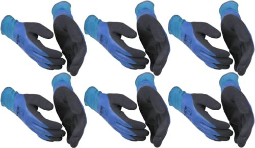MediMuc Guide585 - Guantes de protección de nitrilo (6 pares, talla 7), color azul