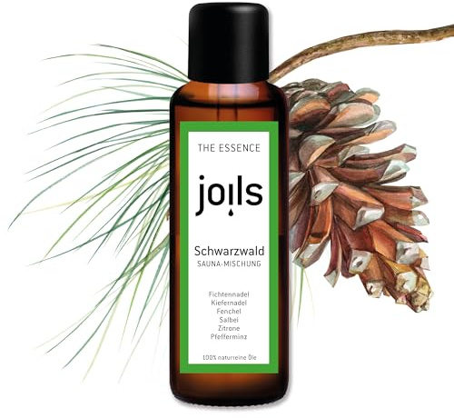 JOILS® Saunaaufguss SCHWARZWALD, 100ml, 100% naturreines Öl für Ihre Sauna, ätherisches BIO-Saunaöl vom Familienbetrieb aus dem Schwarzwald, handabgefüllt