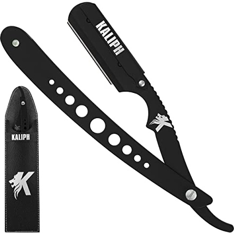 Kaliph Professional Cut Throat Razors for Men - Barber Grade Single Edge Blade Straight Razor - Premium Choice Mens Razors for Shaving - Essential Cutthroat Barber Razor for Hair/Beard Enthusiasts