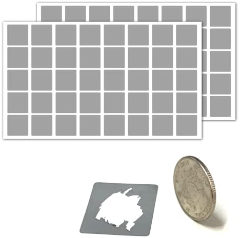 2000 Stück - Rubbelaufkleber Rubbellose Selber Machen, Scratch off Sticker - 20 x 20 mm | Scratch off Sticker, Rubbelsticker