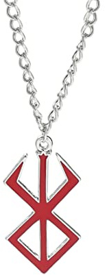 GAUEIOUR Collar con amuleto berserk, talismán, collar negro Wright de concha de huevo, colgante de aleación espada, unisex, regalo fanático