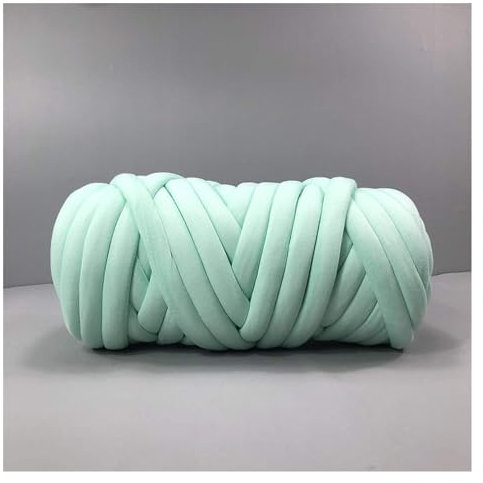 LEFAH Grober Wollfaden 1000g Super Chunky Strickdecke Garn Veganer Zopf Weiche Decke Garnarm Strick Teppich Teppiche Decke Decke Garn (Color : Mint)