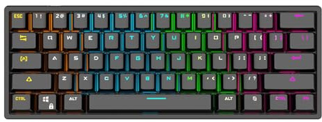 Lovskoo Teclado mecánico impermeable con cable USB, teclado 60% para computadora, laptop, teclado iluminado portátil, teclado retroiluminado RGB, accesorios para juegos, cosas geniales (87 teclas)