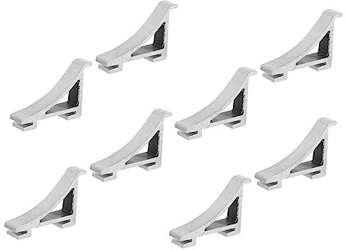 Hemobllo 8pcs Sturdy Refrigerator Shelf Clips Aluminum Freezer Shelf Clips Hanger Connector Hooks for Fridge