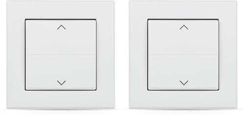 Homematic IP Tasterwippe für Markenschalter – mit Pfeilen, Zubehör für Ihr Homematic IP Smart Home, weiß, 153001A0 (Packung mit 2)
