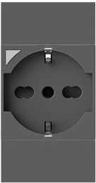 4box - Presa smart P40 S compatibile con Bticino® LivingNow™. Colore Antracite. Connessa tramite WiFi, controllabile con App 4box e assistenti vocali Amazon Alexa e Google Home.