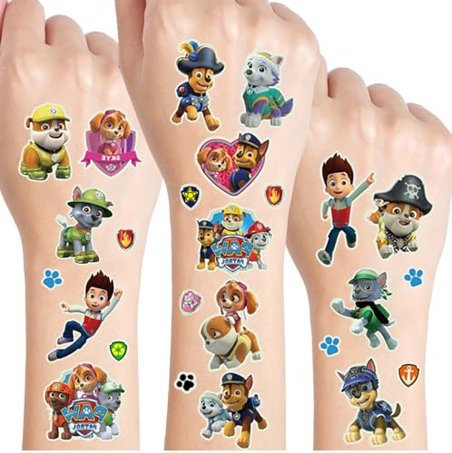 Tattoo Kinder, 10 Blätter 300+ Kinder Tattoos, Wasserdichte Kindertattoos, Kindergeburtstag Party Mitgebsel Hautfreundliche Temporäre Kindertattoos