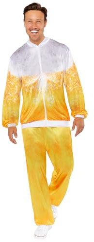 Amscan 9919049 - Unisex 1980's Beer Shell Suit Adults Fancy Dress Costume Size: Small