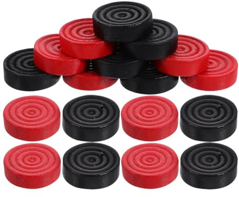 ibasenice 24 Holz Backgammon Spielsteine Runde Ersatz Dame Spielchips Kompakt Leicht Für Brettspiel Zubehör Familie Party