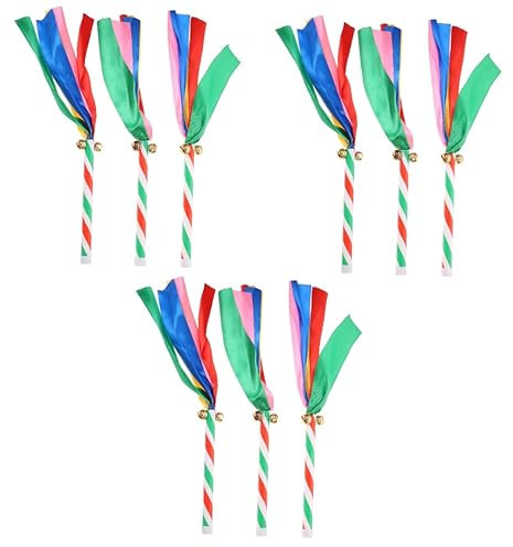 ifundom 9stücke Teiliges Cheerleading Requisiten Junge Mädchen Und Erwachsene Handheld Glitzerstäbe Für Tanz Sportveranstaltungen Partys Und Festivals Farben Gymnastik Und