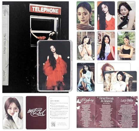 JYP Ent. - TZUYU of TWICE - 1. Mini-Album [abouTZU] (Platform_Nemo Ver.) - Album Case + Special Photocard + Lyric Paper + 9 Photokarten + QR Card + Manual Card + 5 Extra Photokarten - Rot - K-Pop