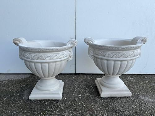 ARTISTICA GRANILLO VASO IN CEMENTO, FIORIERA,INTERNO E ESTERNO, DIAM. 45 H45 CM. VENDUTI IN COPPIA
