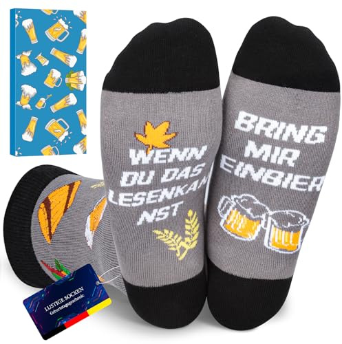 SPINNE LUCAS Lustige Socken Herren 43-46 mit Sprüchen, Personalisierte Geschenke Geschenkideen für Männer, Vatertagsgeschenk für Papa, Geburtstagsgeschenk Männergeschenke
