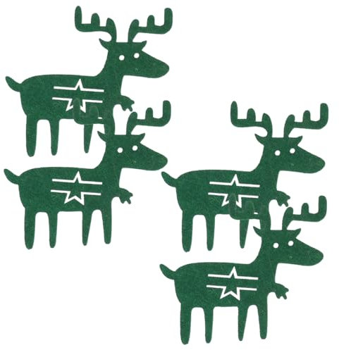 DECHOUS 4stücke Weihnachts-besteckhalter Aus Stoff Bestecktaschen in Elchform Für Gabelschneider Messer Und Löffel Praktische Lagerung Und Esstischdeko Für Partys Und Feiertage
