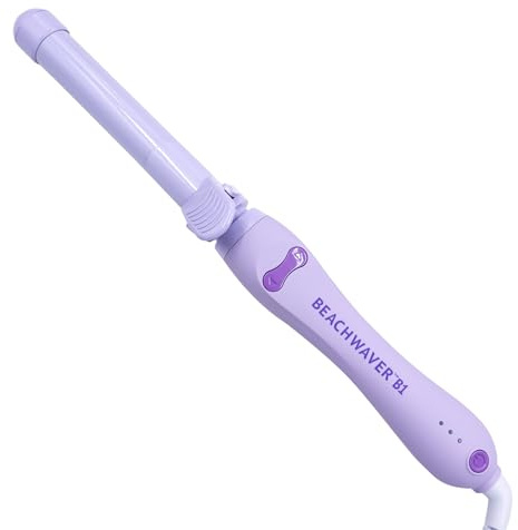 Beachwaver Co. B1 Rotating Curling Iron - Lilac | Automatic 1-Inch Ceramic Curling Iron - Most Common Barrel Size for All Hair Lengths! | Auto-Shut Off, Travel-Friendly, Dual Voltage