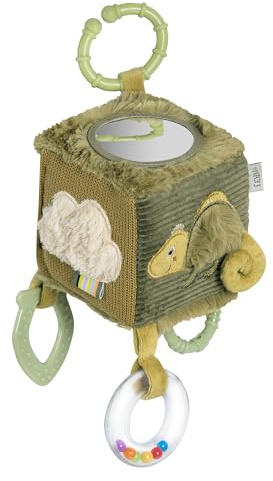 Fehn Activity-Würfel Chamäleon – Motorik-Spielzeug mit Greifelementen zum Aufhängen für Babys frühkindliche Entwicklung – Lernwürfel für Babys & Kleinkinder AB 0+ Monaten
