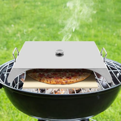 Floaaloac Stainless Steel Pizza Maker - Complete Kit with Thermometer for Temperature Control & Perfect Baking