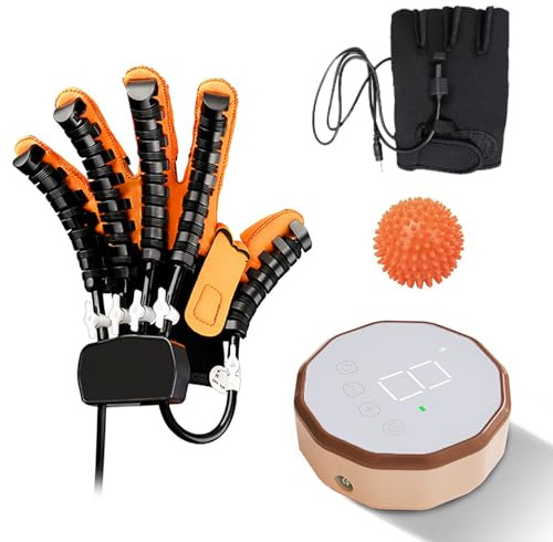 Rehabilitación Guantes De Robot, Ortesis Del Dedo, Alivio De Rigidez De Las Manos, Sida Del Ejercicio De Manos, Para La Artritis Cerebral De Artritis De La Parálisis Hem(Size:M,Color:Mano izquierda)
