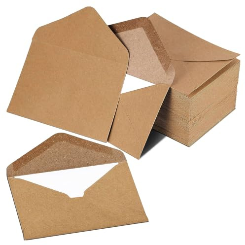 Buste di carta Kraft,(DIN C6-162 x 114 mm),per lettere, biglietti di auguri, cartone di invito, biglietto di compleanno-Burn, 25 pezzi