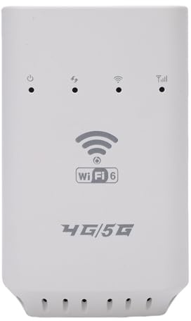 Bewinner Router Inalámbrico WiFi 6, Enrutador CPE 4G LTE con Ranura de Tarjeta SIM, Interfaz WAN LAN, 300Mbps WiFi, Punto de Acceso Portátil, Tipo C, Enrutadores para Viajes,