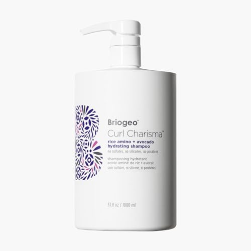 Briogeo Curl Charisma, Champú Hidratante para Rizos, con Aminoácidos de Arroz y Aguacate, Sin Sulfatos, 1000 ml