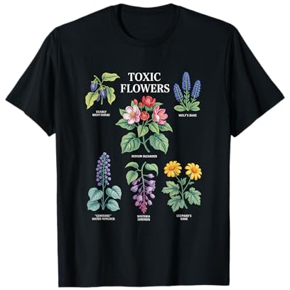 Toxic Flowers Deadly Nightshade Wolfs Bane Nerium Oleander T-Shirt