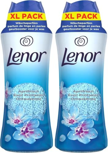 Lenor Wäscheparfüm Aprilfrisch 495g, Non-Stop Frische Für Bis Zu 12 Wochen Im Schrank (Packung mit 2)