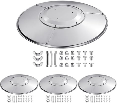 4+1 Outdoor Heat Dissipation Canopy Stainless Steel Construction with Complete Installation Accessories Corrosion Resistant Patio Heater Cover