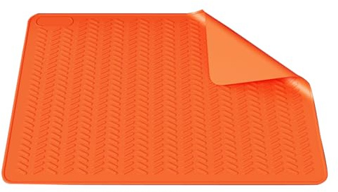 Cenifin Couvercles de plaque de cuisson en silicone pour cuisinières électriques Tapis résistant à la chaleur et aux rayures pour l'organisation de la cuisine Égouttoir Outil de cuisine multifonction