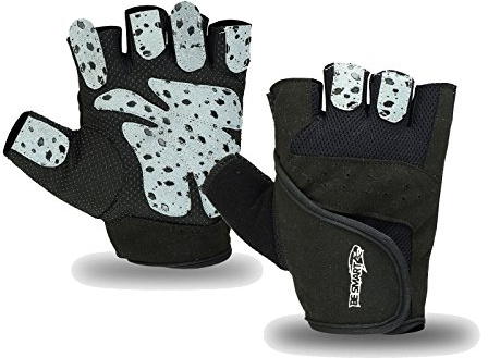 Gewichtheben Gepolsterte Handschuhe Fitness Training Body Building Studio Schulterriemen S UK, Damen Herren Kinder, Black & Gray